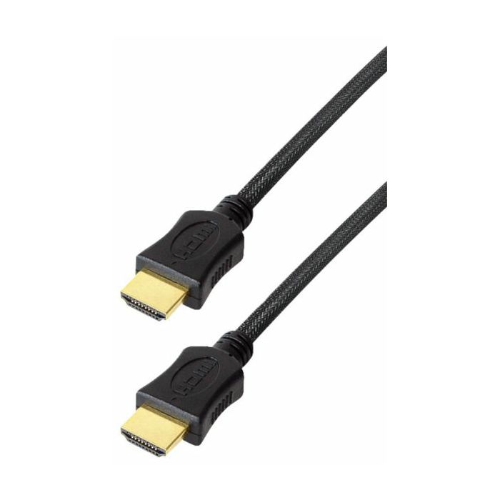 Transmedia High Speed HDMI braided cable with Ethernet 1,5m gold plugs, 4K