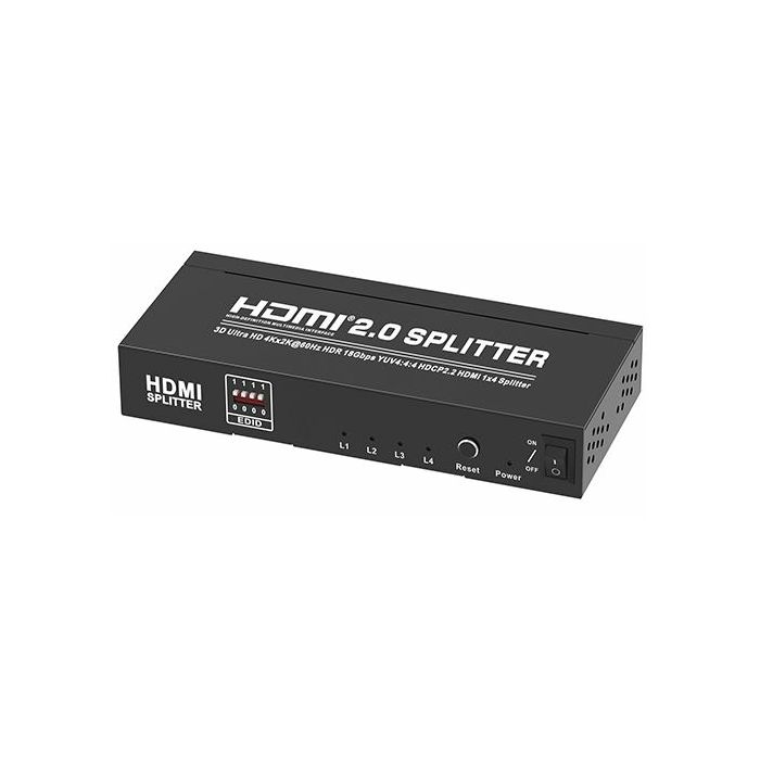 Transmedia 4K HDMI 2.0 Splitter, 1 input, 4 output