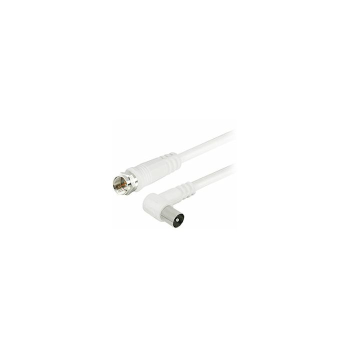Transmedia TV-SAT Kabel F-plug straight - IEC-plug angled 1,5 m