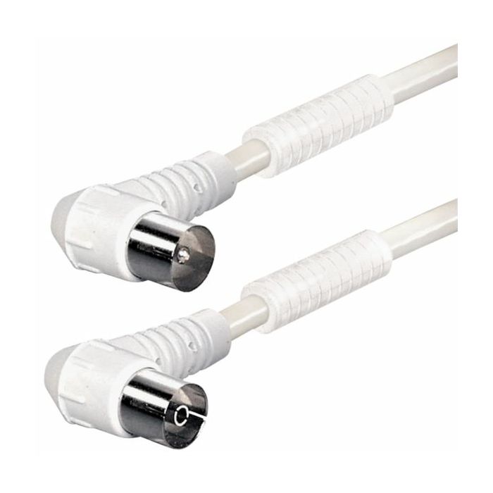 Transmedia Connecting Cable IEC plug angle - IEC jack angle, 1,0 m