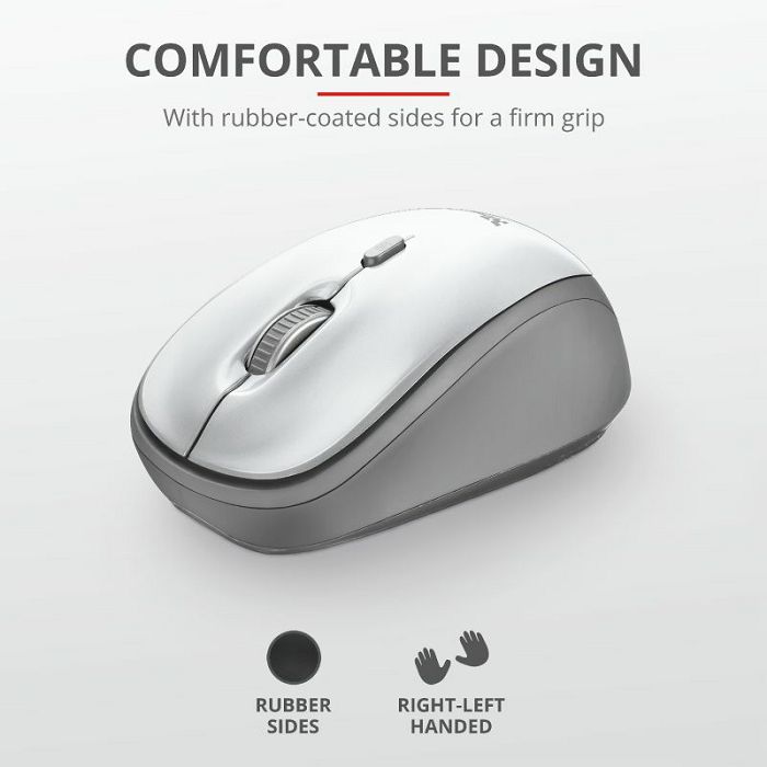 Trust wireless mouse Yvi - white