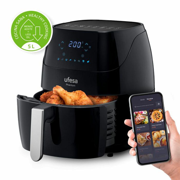 Ufesa 5L Digital Air Fryer with WiFi Phantom Black