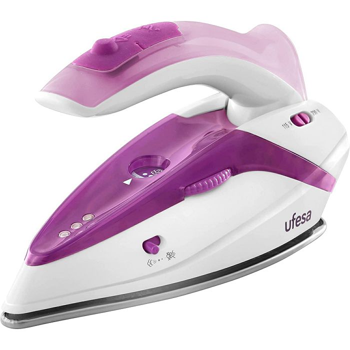 Ufesa Travel Steam Iron PV0500 with Folding Handle 1100W Fuchsia