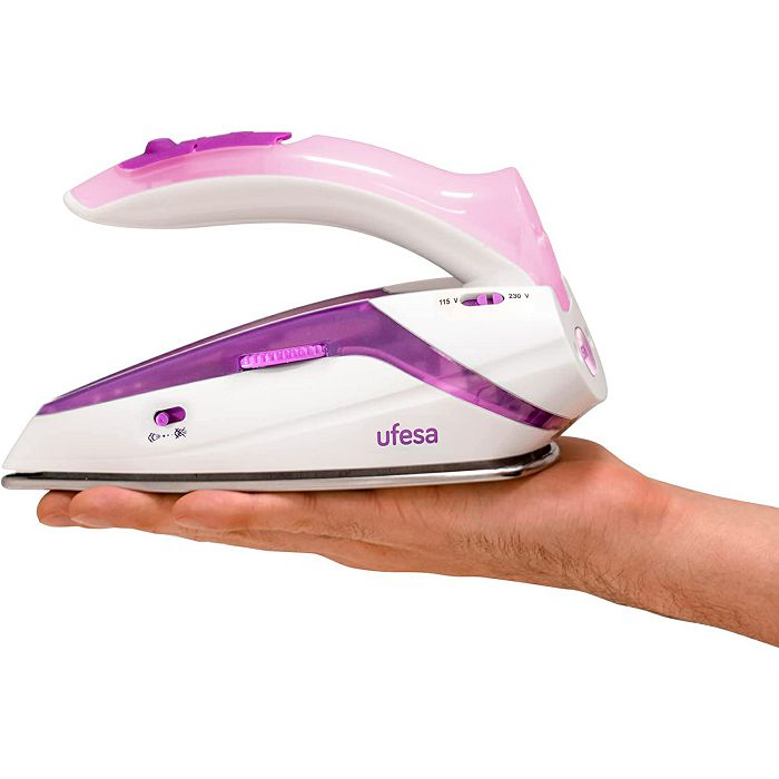 Ufesa Travel Steam Iron PV0500 with Folding Handle 1100W Fuchsia