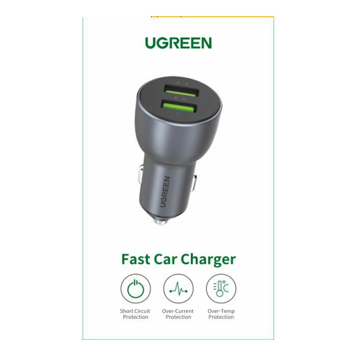 Ugreen car charger 2xUSB QC 3.0 36W 10144 - box