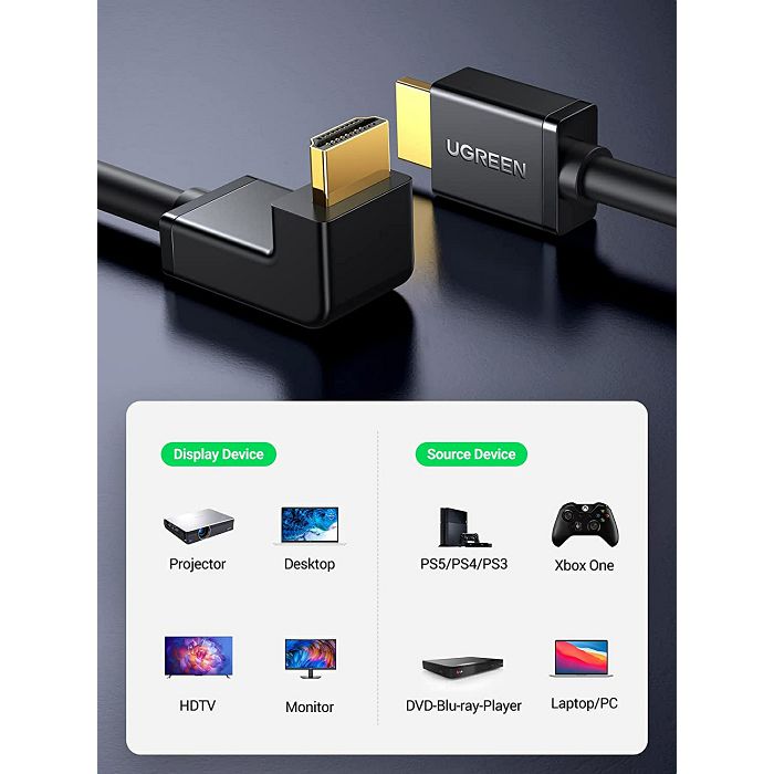 Ugreen angled HDMI cable 4K - 1M