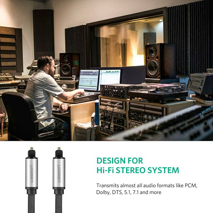 Ugreen Toslink optical cable - braided 2 m - box