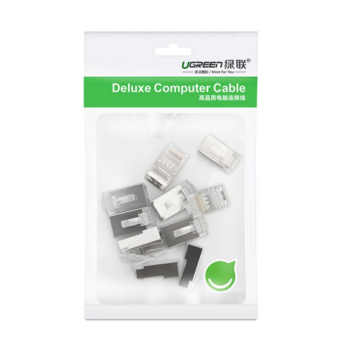 Ugreen RJ45 network connector Cat6 (package of 10 pieces) - polybag