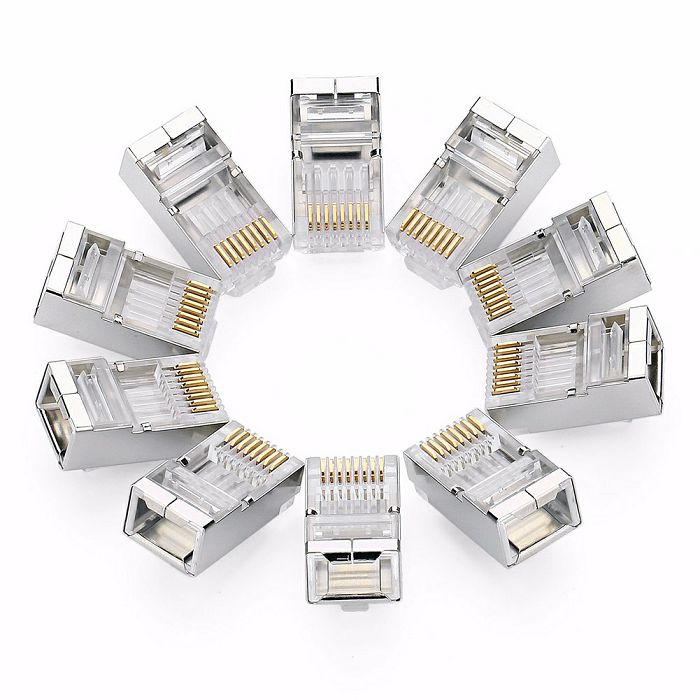 Ugreen RJ45 network connector Cat6 (package of 10 pieces) - polybag