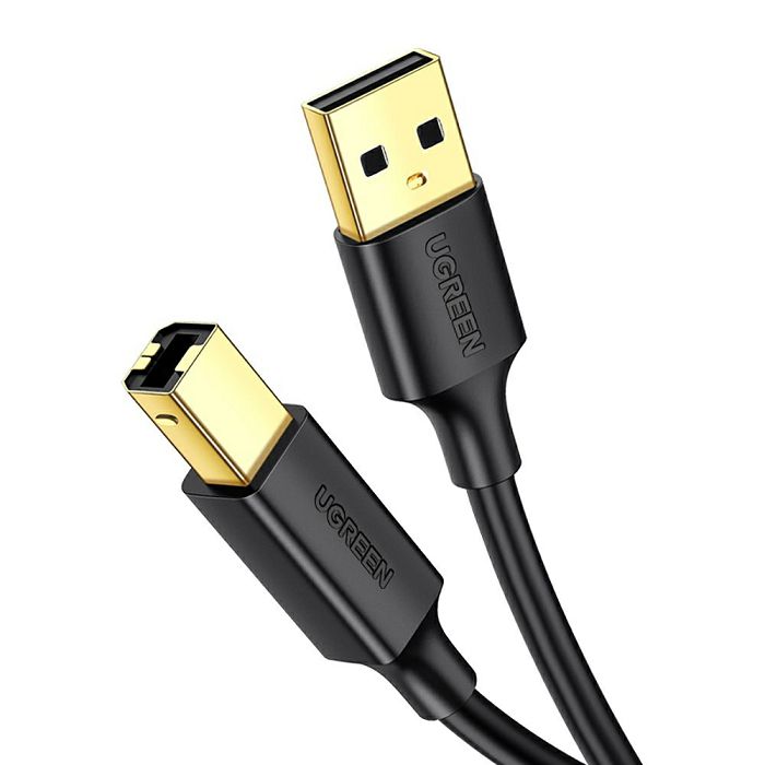 Ugreen printer cable USB type B (male) - USB 2.0 (male) 480Mbps 2M black.