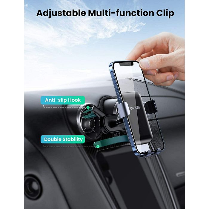 Ugreen Gravity car phone holder for installation in air vents.