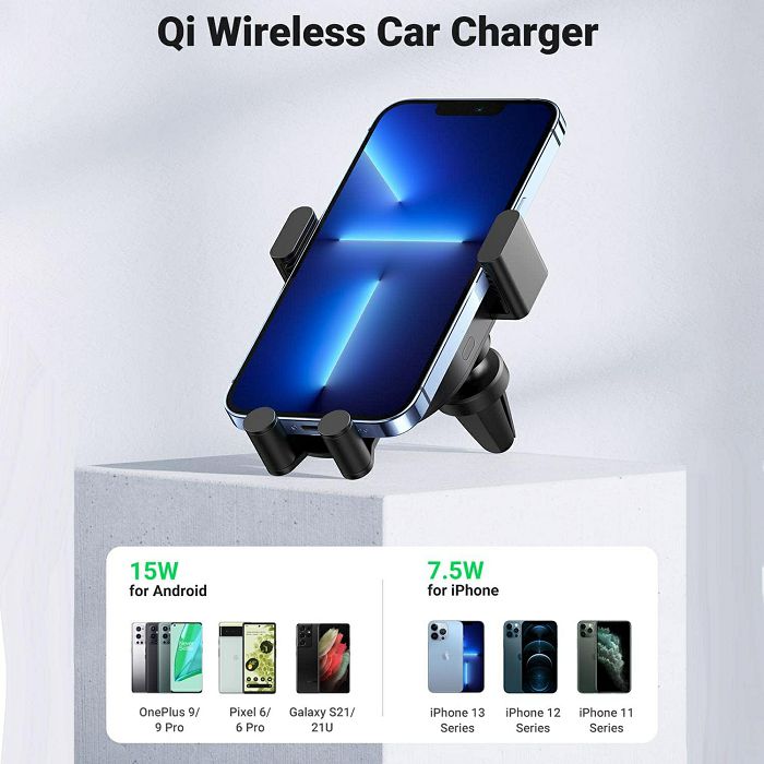 UGREEN 15W Qi Induction Car Charger and Phone Holder