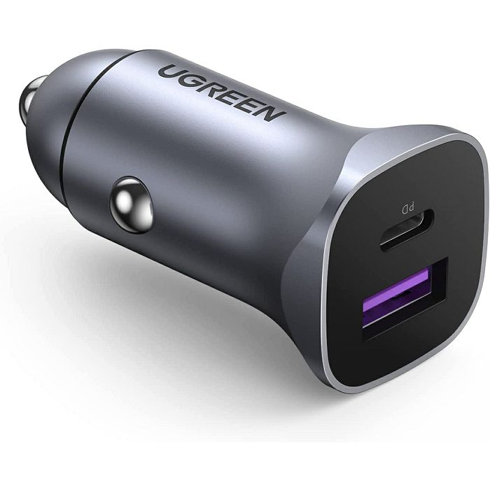 Ugreen autopunjač USB+USB-C QC 3.0 30W 10144 - box