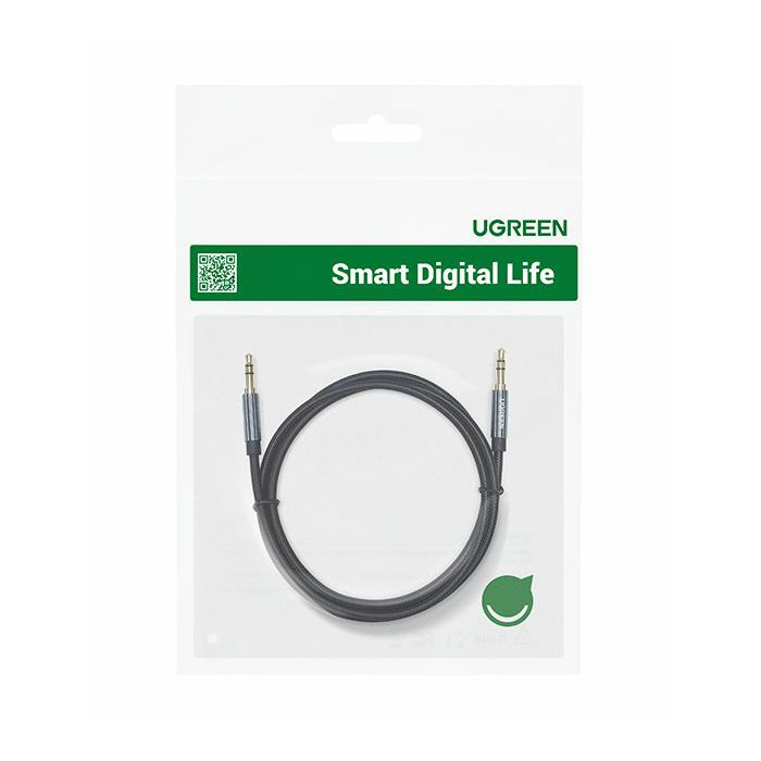 Ugreen aux audio cable 3.5mm 1m black - polybag