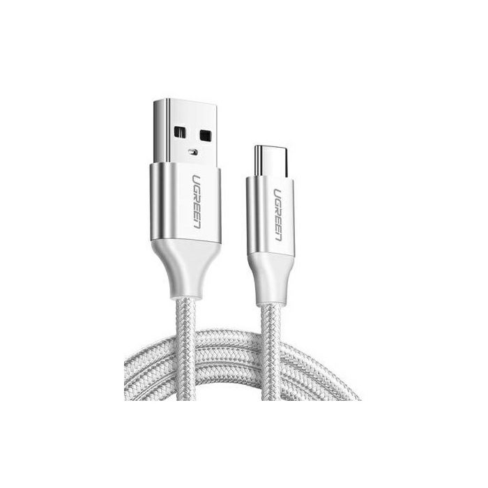 UGREEN USB 2.0 A to USB-C cable 0.25m (white) - polybag