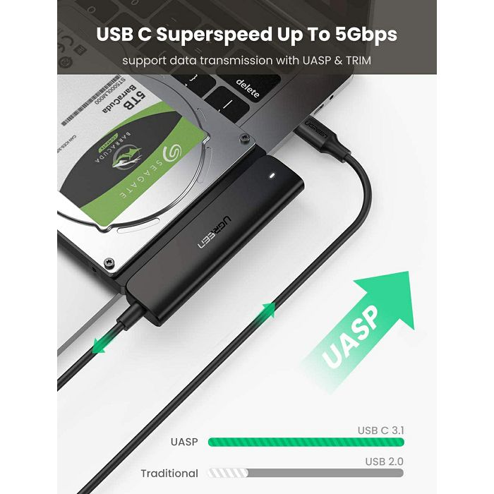 Ugreen USB-C 3.1 to SATA Adapter for 2.5 "- box