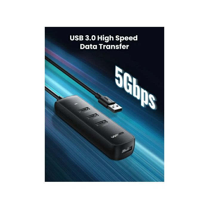 Ugreen USB 3.0 4-port USB hub, 1M - Box