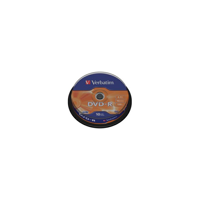DVD-R Verbatim 4.7GB 16× Matt Silver 10 pack spindle