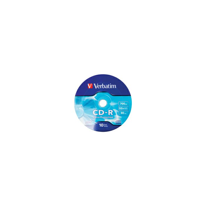 CD-R Verbatim 700MB 52× DataLife Wagon Wheel 10 pack EP