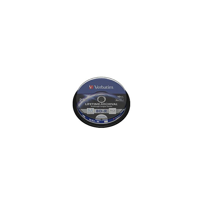 Blu-Ray M-Disc Verbatim BD-R SL 25GB 4× Printable 10 pack spindle (Single Layer)