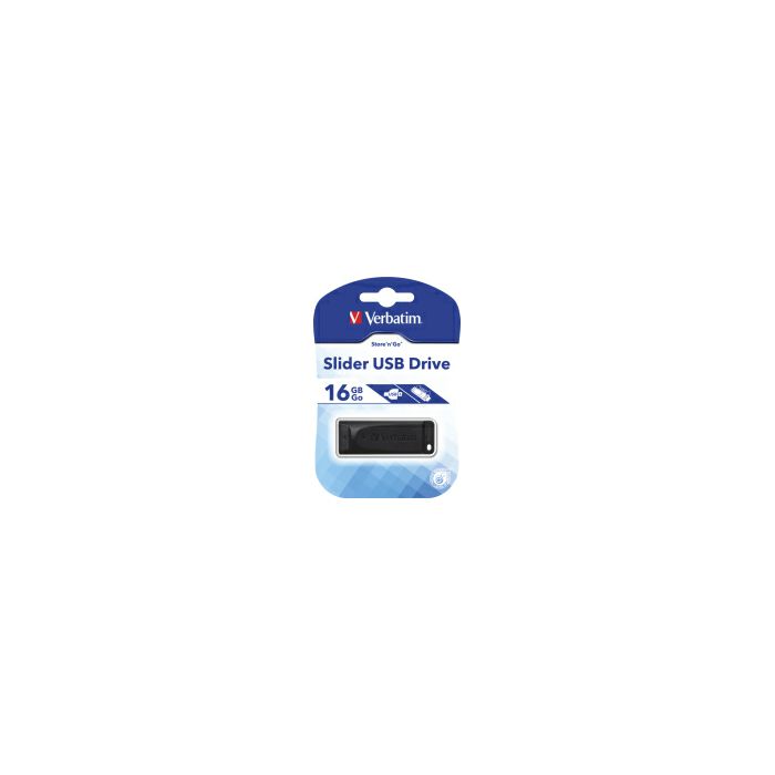 Verbatim USB2.0 StorenGo Slider 16GB, crni