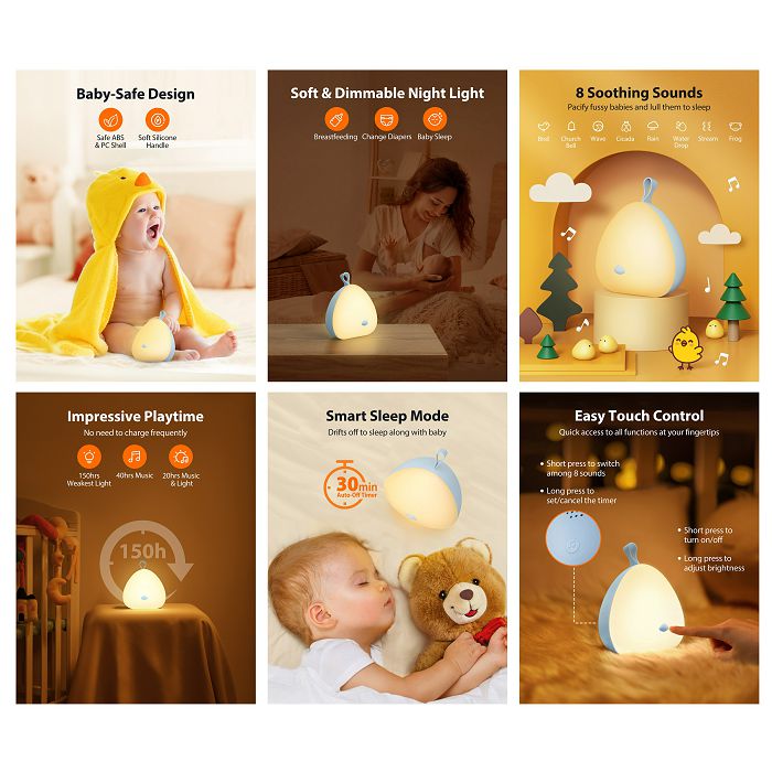 VAVA children's night light Little Chick blue