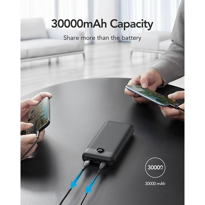 VEGER portable battery L30 30000 mAh, black
