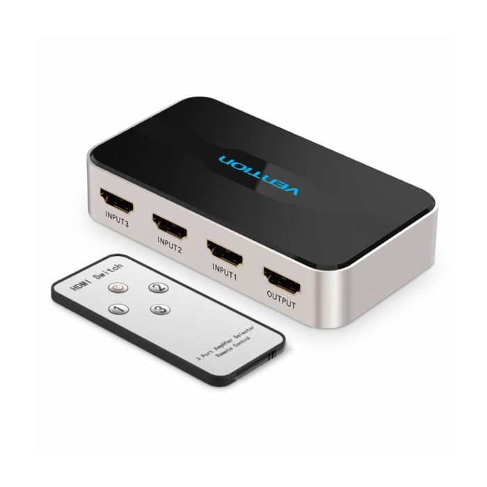 Vention HDMI Switch 3 In 1 Out Gray Metay Type