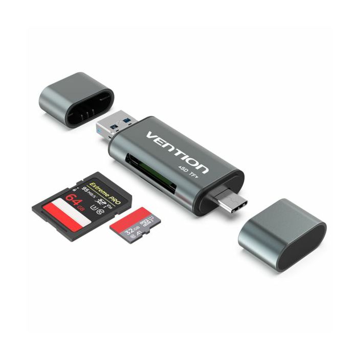 Vention USB 3.0 Multi-function Card Reader Gray