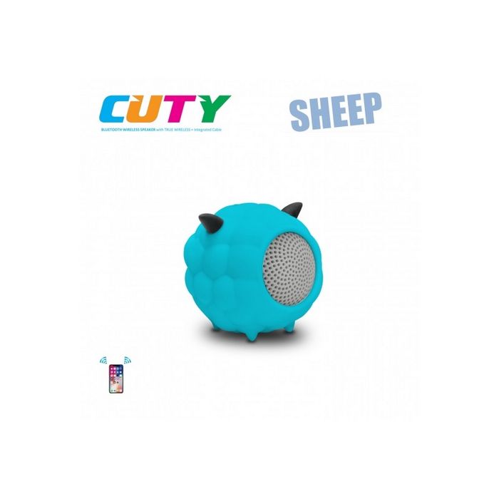 iDance zvučnik Bluetooth, gumirano kućište, ugrađeni punjač, plavi CUTY SHEEP