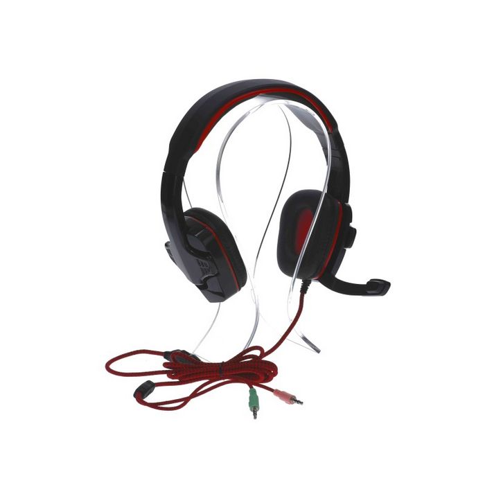 MANTA slušalice gaming s mikrofonom crno/crvene MM014G