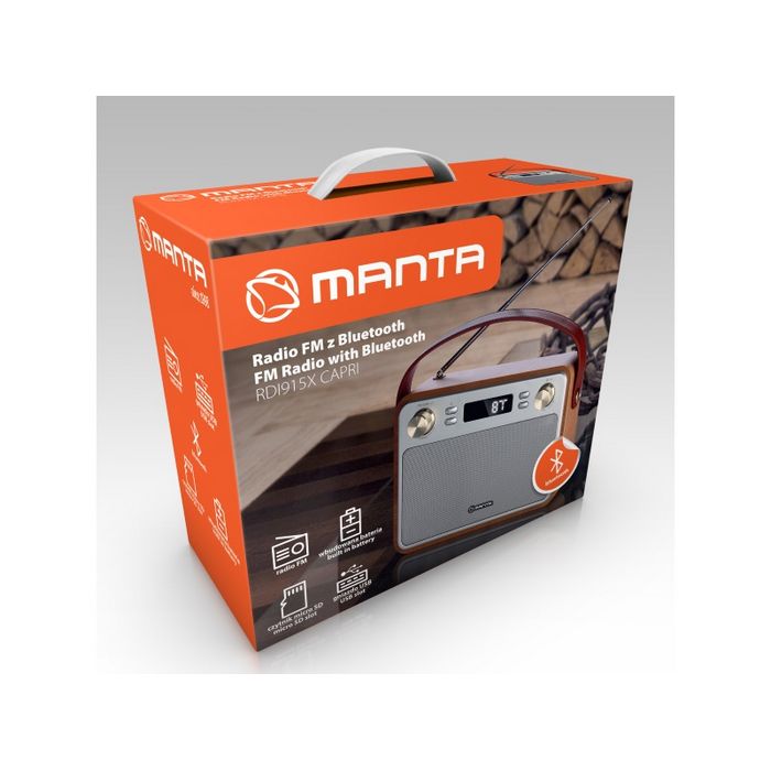 MANTA radio FM, USB, microSD, DC, baterija, LCD zaslon RDI915X