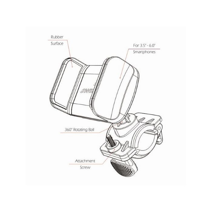 SWISSTEN držač za mobitel, za bicikl ili motor S-GRIP BCCL1