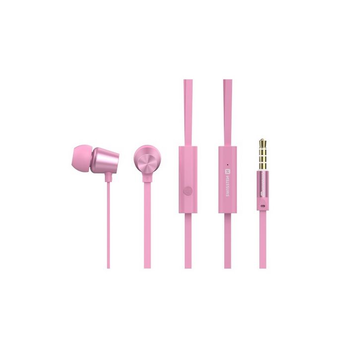 SWISSTEN slušalice + mikrofon, In-ear, metalne, roze/zlatne DYNAMIC YS500