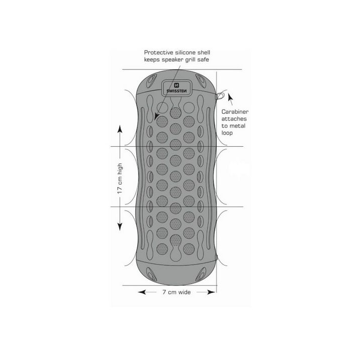 SWISSTEN zvučnik Bluetoooth, vodootporan IPX5, 2*5W, baterija, crni X-BOOM