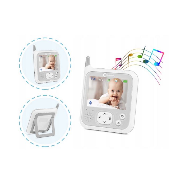 Lionelo dječji video monitor BabyLine 7.1, senzor temp, 8 uspavanki, do 260m