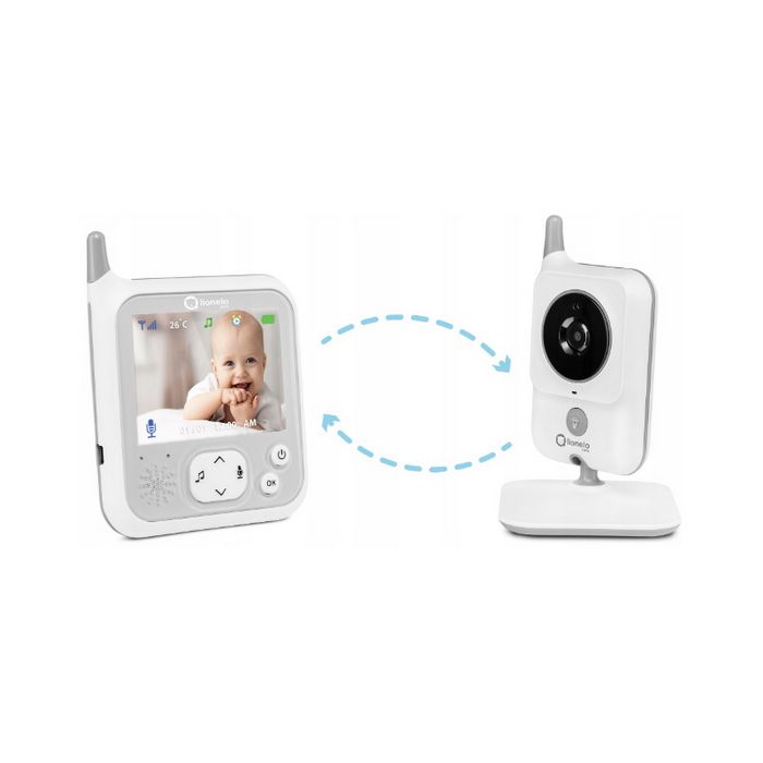 Lionelo dječji video monitor BabyLine 7.1, senzor temp, 8 uspavanki, do 260m