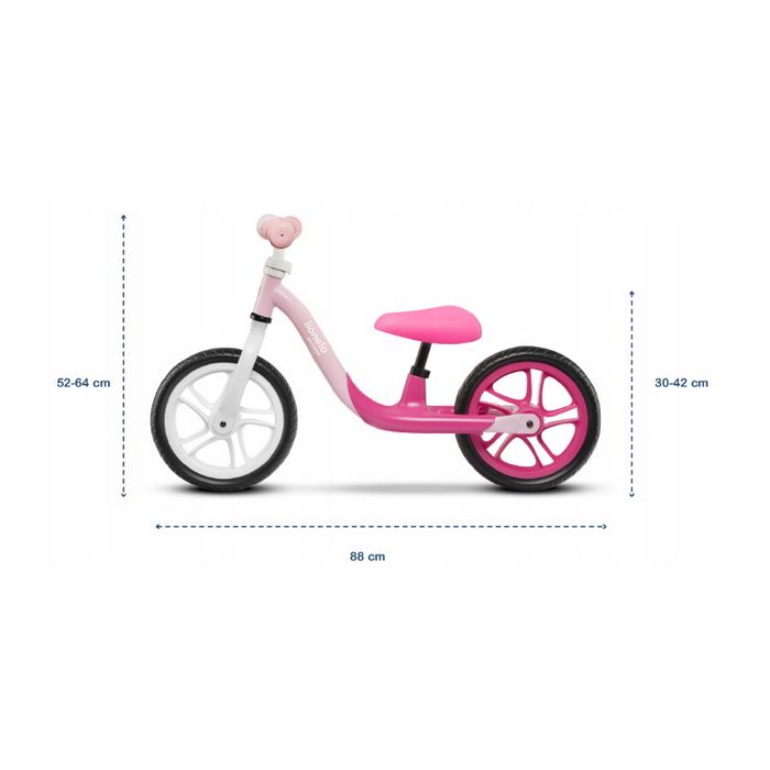 Lionelo dječji bicikl - guralica Alex 12", rozi