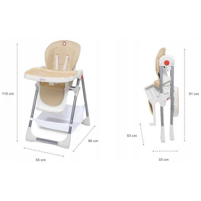 Lionelo dječja hranilica/ležaljka Linn PLUS, bež