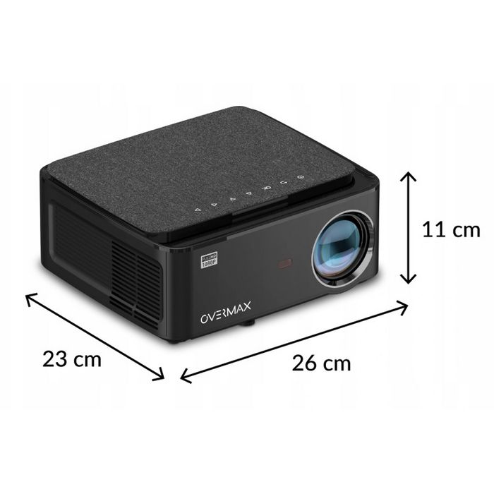 Overmax projektor Multipic 5.1, LED, 150", do 1920x1080, WiFi, BT, daljinski