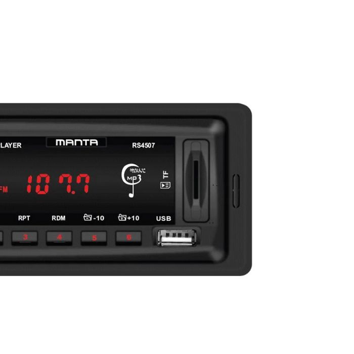 MANTA auto radio RS4507, BlueTooth, MP3, SD, USB, 4x10W, ISO, Handsfree