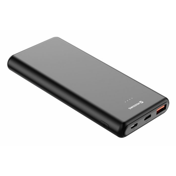 Dodatna baterija - Power Bank SWISSTEN 10000mAh, QC 3.0, USB-C, crna