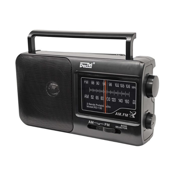 Dartel radio FM, AM, analogni, AC ili klasične baterije, crni RD-130