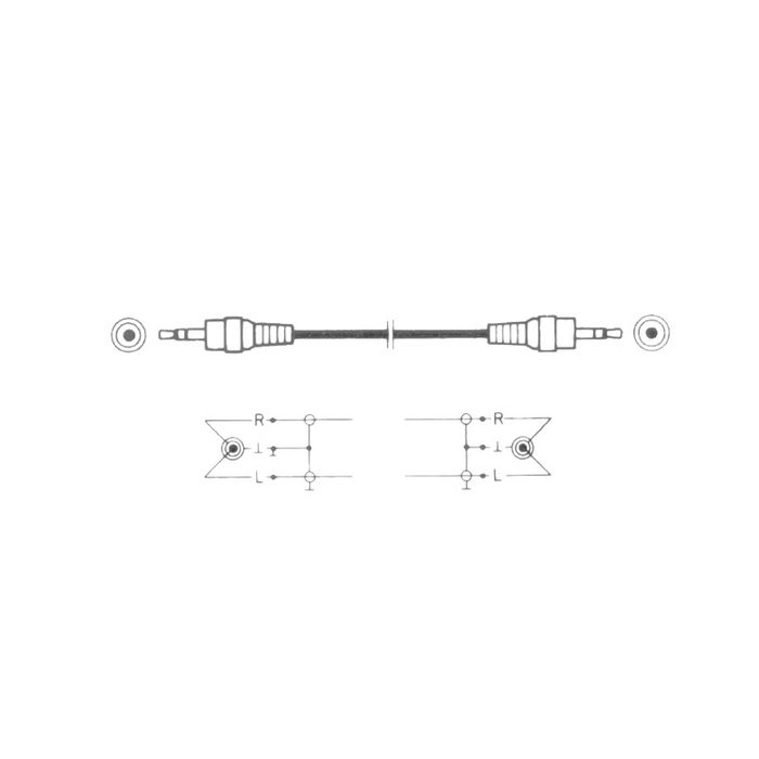 TREVI kabel audio, stereo, AUX IN 3.5mm, crni CN34-05