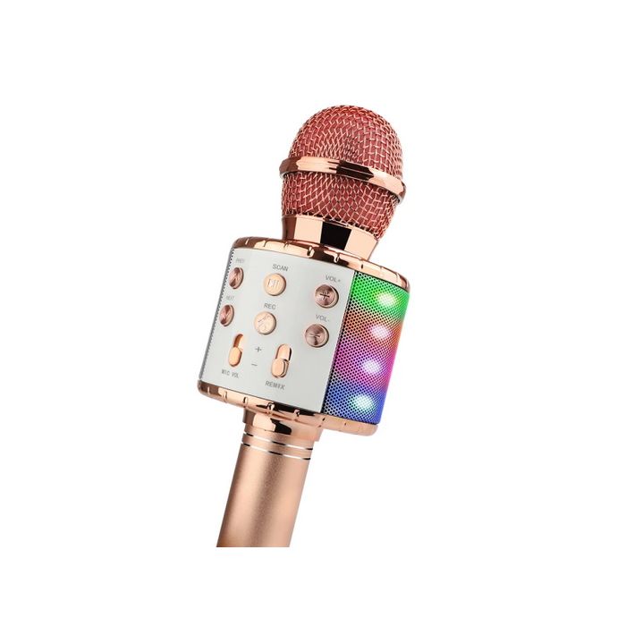 MANTA mikrofon bežični sa zvučnikom i karaoke funkcijom, LED rasvjeta MIC20-GL