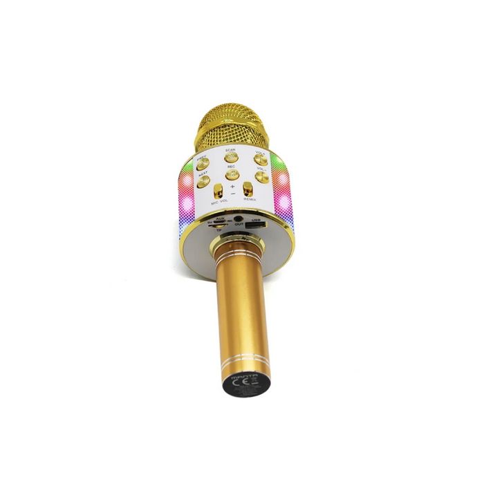 MANTA mikrofon bežični sa zvučnikom i karaoke funkcijom, LED rasvjeta MIC20-GL