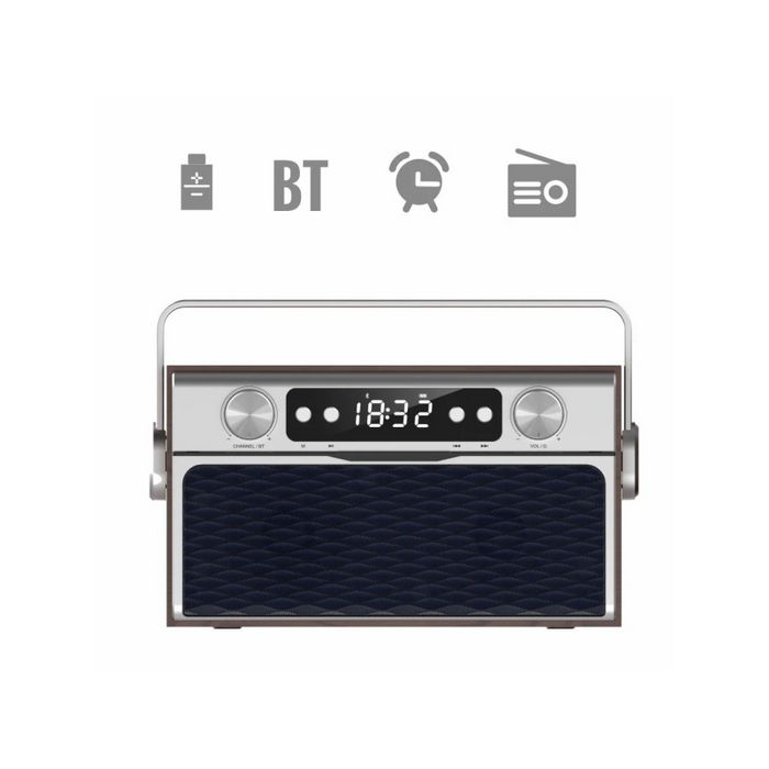 MANTA radio FM, budilica, sat, LCD, BT, USB, microSD, baterija, Ibiza RDI917PRO