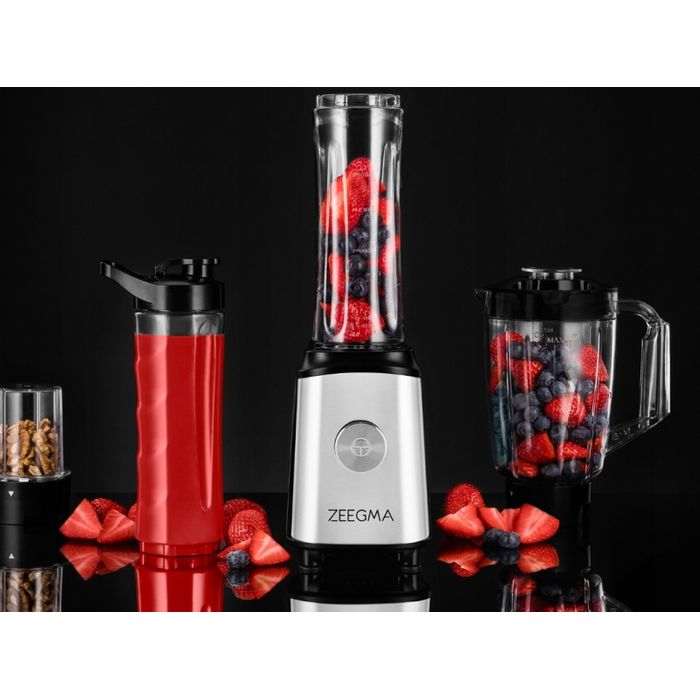 ZEEGMA blender Vitamine, 1050W, čaša 1L, 2x sportska boca 0,6L, mlinac za kavu