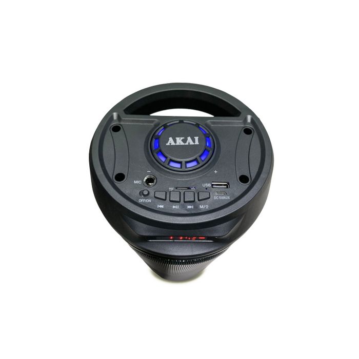 AKAI karaoke 10W, FM, BT, TWS, USB, LED svjet, microSD, baterija, crni ABTS-530