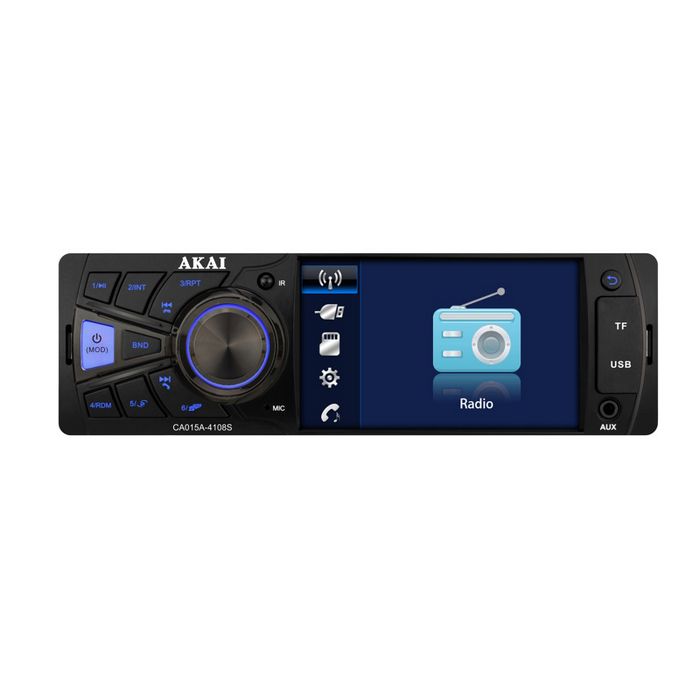 AKAI auto radio, FM, AM, 4" TFT, BT, HandsFree, SD, USB, 4x25W, ISO CA015A-4108S